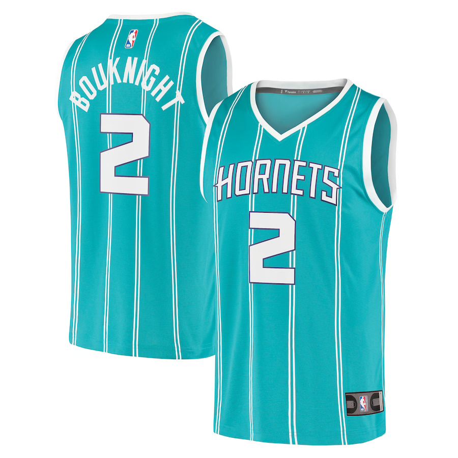 Men Charlotte Hornets 2 James Bouknight Fanatics Branded Teal Fast Break Replica Player NBA Jersey
